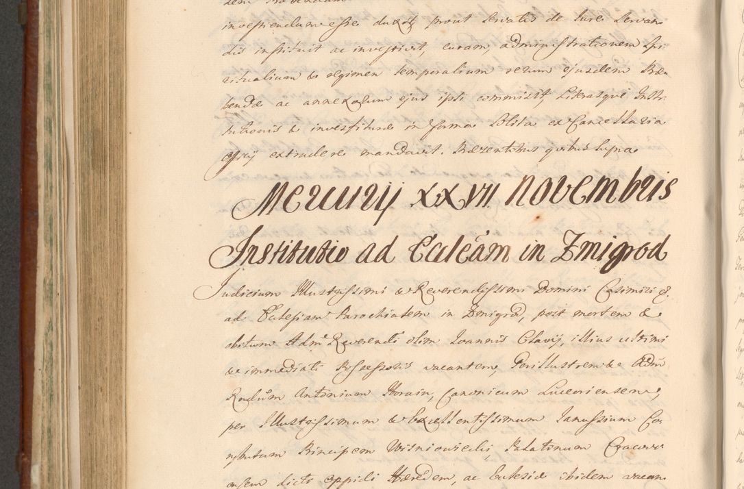 Zdjęcie nr 877 dla obiektu archiwalnego: Acta actorum episcopalium R. D. Casimiri a Łubna Łubiński, episcopi Cracoviensis, ducis Severiae ab anno 1714 ad annum 1719 conscripta. Volumen II