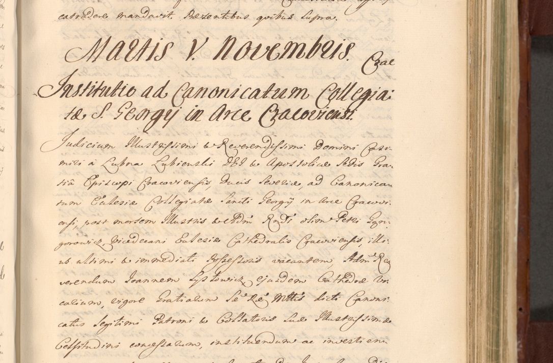 Zdjęcie nr 870 dla obiektu archiwalnego: Acta actorum episcopalium R. D. Casimiri a Łubna Łubiński, episcopi Cracoviensis, ducis Severiae ab anno 1714 ad annum 1719 conscripta. Volumen II