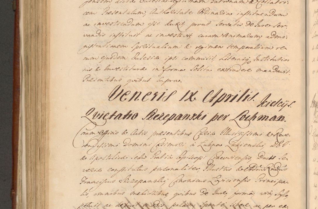 Zdjęcie nr 1165 dla obiektu archiwalnego: Acta actorum episcopalium R. D. Casimiri a Łubna Łubiński, episcopi Cracoviensis, ducis Severiae ab anno 1714 ad annum 1719 conscripta. Volumen II