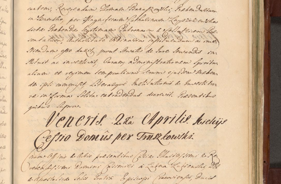 Zdjęcie nr 1162 dla obiektu archiwalnego: Acta actorum episcopalium R. D. Casimiri a Łubna Łubiński, episcopi Cracoviensis, ducis Severiae ab anno 1714 ad annum 1719 conscripta. Volumen II