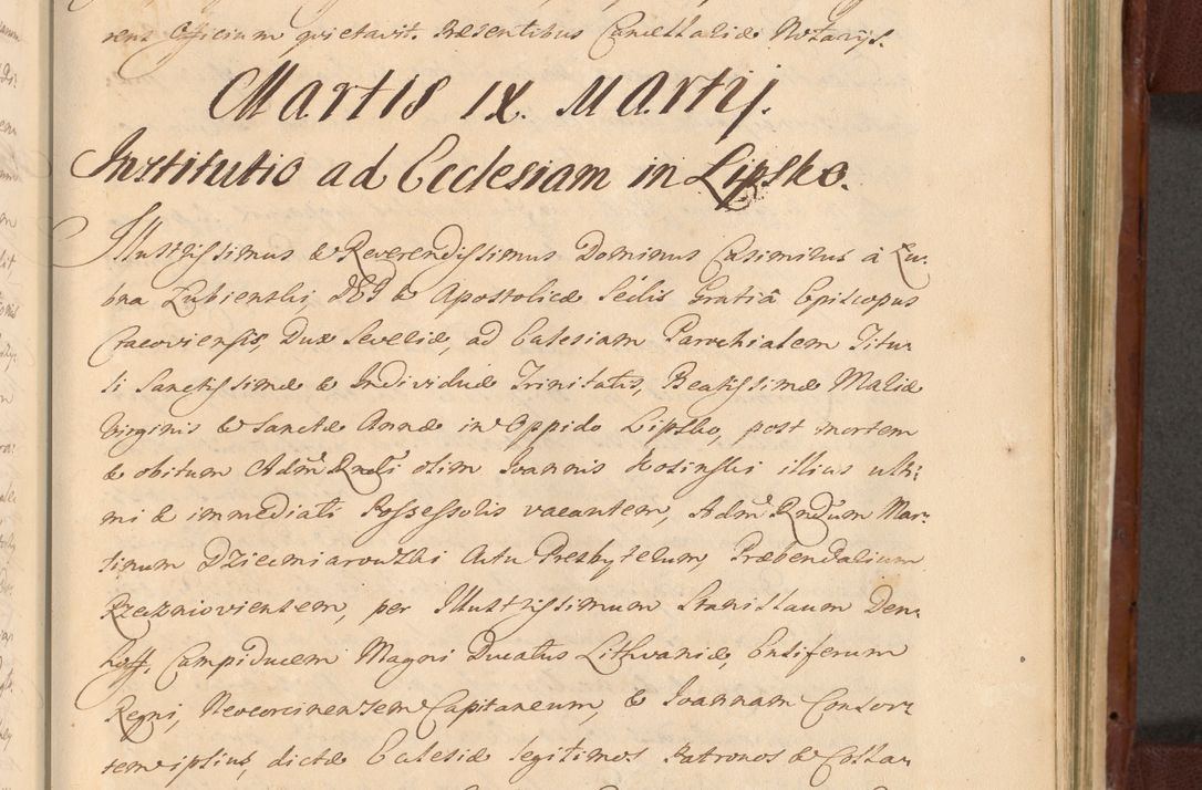 Zdjęcie nr 1152 dla obiektu archiwalnego: Acta actorum episcopalium R. D. Casimiri a Łubna Łubiński, episcopi Cracoviensis, ducis Severiae ab anno 1714 ad annum 1719 conscripta. Volumen II