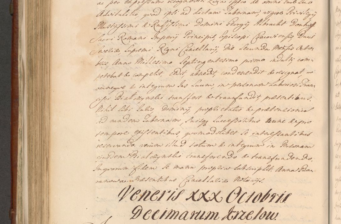 Zdjęcie nr 1113 dla obiektu archiwalnego: Acta actorum episcopalium R. D. Casimiri a Łubna Łubiński, episcopi Cracoviensis, ducis Severiae ab anno 1714 ad annum 1719 conscripta. Volumen II