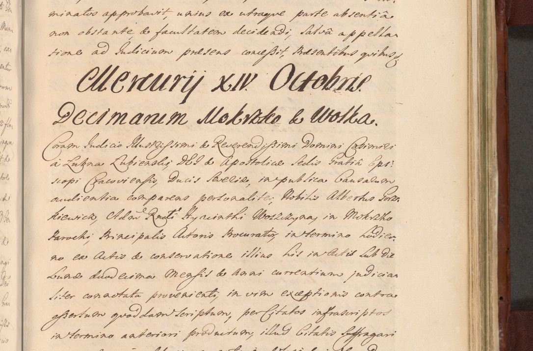 Zdjęcie nr 1092 dla obiektu archiwalnego: Acta actorum episcopalium R. D. Casimiri a Łubna Łubiński, episcopi Cracoviensis, ducis Severiae ab anno 1714 ad annum 1719 conscripta. Volumen II