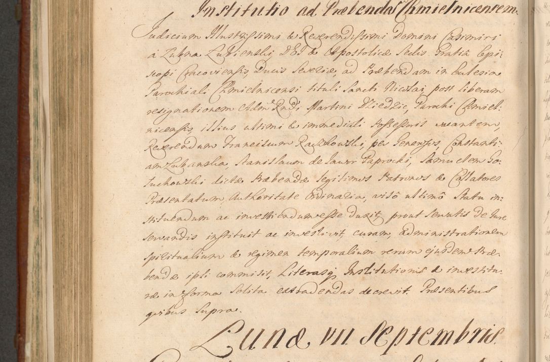 Zdjęcie nr 1043 dla obiektu archiwalnego: Acta actorum episcopalium R. D. Casimiri a Łubna Łubiński, episcopi Cracoviensis, ducis Severiae ab anno 1714 ad annum 1719 conscripta. Volumen II