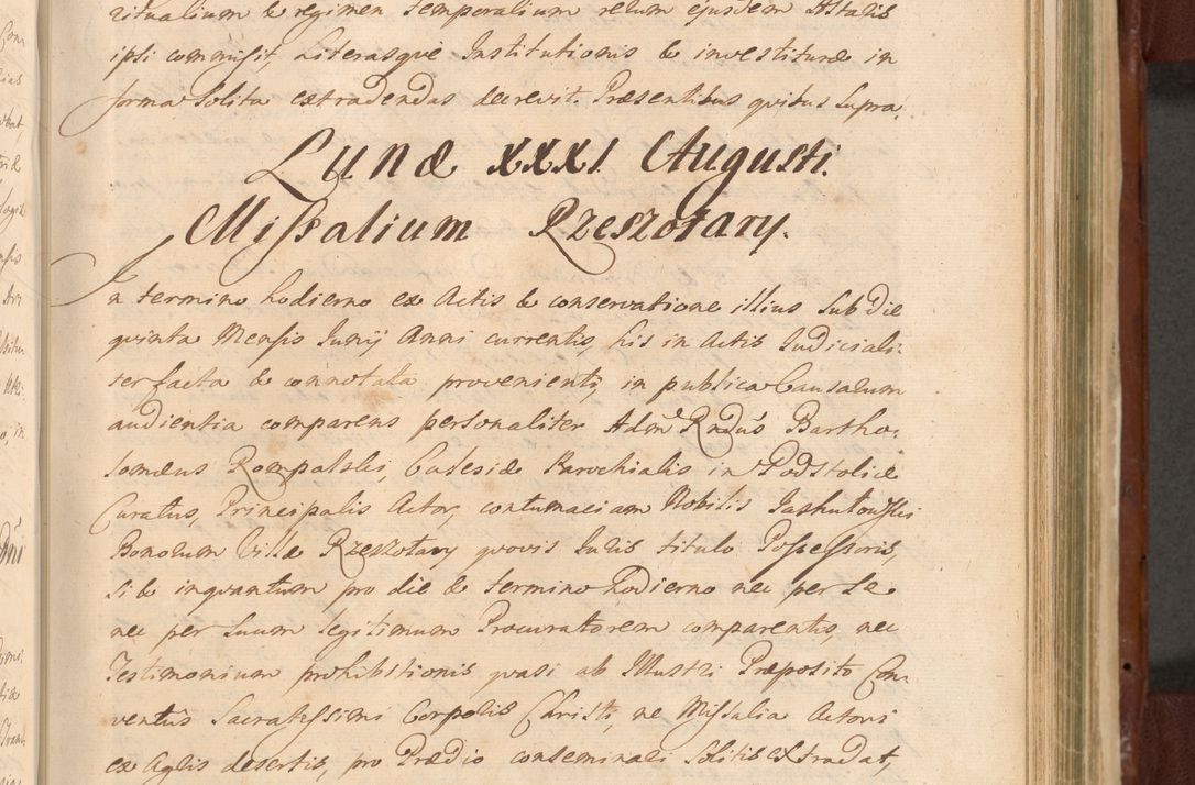 Zdjęcie nr 1034 dla obiektu archiwalnego: Acta actorum episcopalium R. D. Casimiri a Łubna Łubiński, episcopi Cracoviensis, ducis Severiae ab anno 1714 ad annum 1719 conscripta. Volumen II