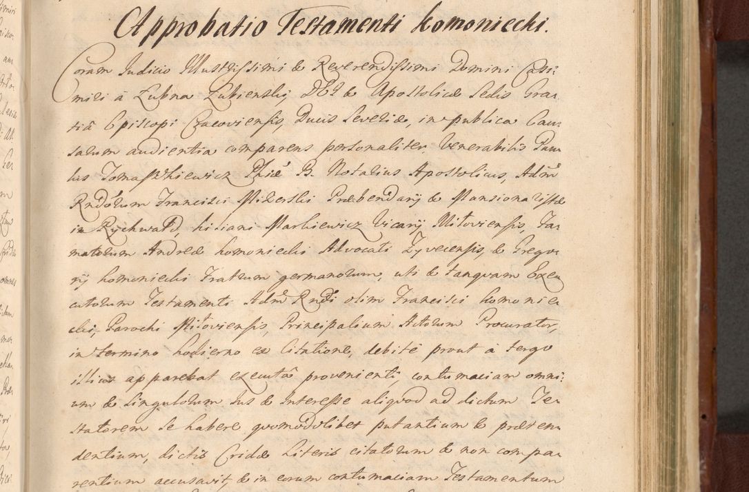 Zdjęcie nr 1026 dla obiektu archiwalnego: Acta actorum episcopalium R. D. Casimiri a Łubna Łubiński, episcopi Cracoviensis, ducis Severiae ab anno 1714 ad annum 1719 conscripta. Volumen II