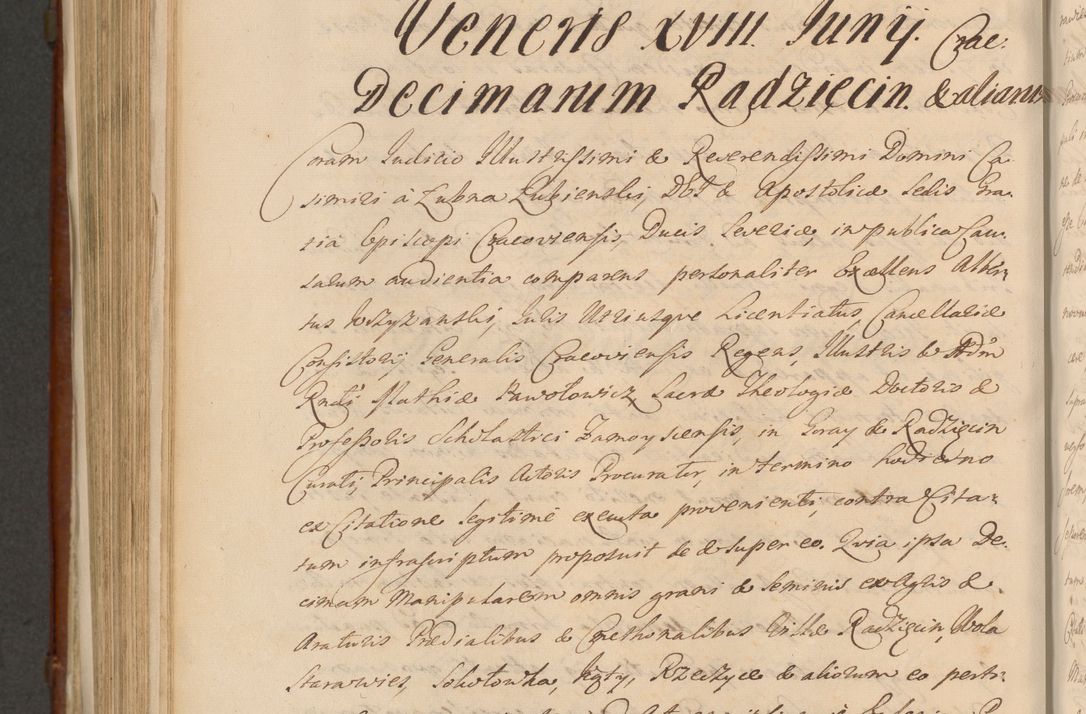 Zdjęcie nr 1201 dla obiektu archiwalnego: Acta actorum episcopalium R. D. Casimiri a Łubna Łubiński, episcopi Cracoviensis, ducis Severiae ab anno 1714 ad annum 1719 conscripta. Volumen II