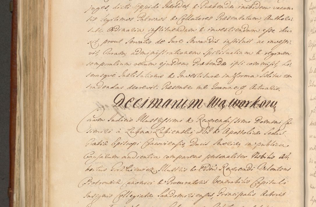 Zdjęcie nr 1199 dla obiektu archiwalnego: Acta actorum episcopalium R. D. Casimiri a Łubna Łubiński, episcopi Cracoviensis, ducis Severiae ab anno 1714 ad annum 1719 conscripta. Volumen II