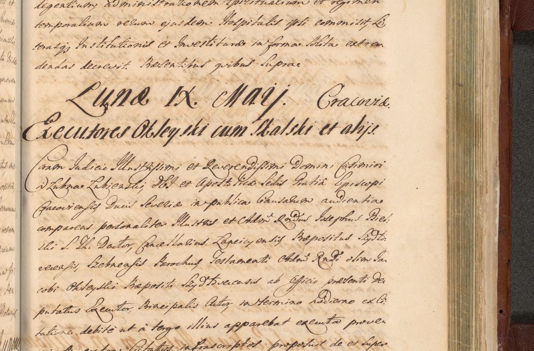 Zdjęcie nr 1591 dla obiektu archiwalnego: Acta actorum episcopalium R. D. Casimiri a Łubna Łubiński, episcopi Cracoviensis, ducis Severiae ab anno 1714 ad annum 1719 conscripta. Volumen II