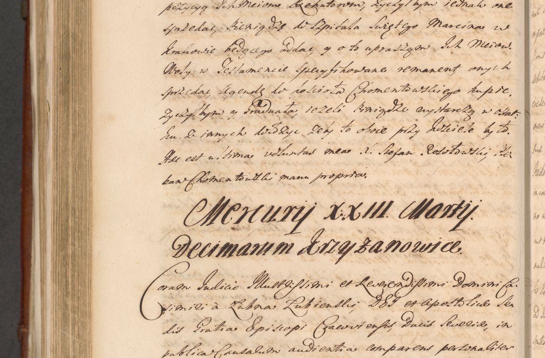 Zdjęcie nr 1572 dla obiektu archiwalnego: Acta actorum episcopalium R. D. Casimiri a Łubna Łubiński, episcopi Cracoviensis, ducis Severiae ab anno 1714 ad annum 1719 conscripta. Volumen II