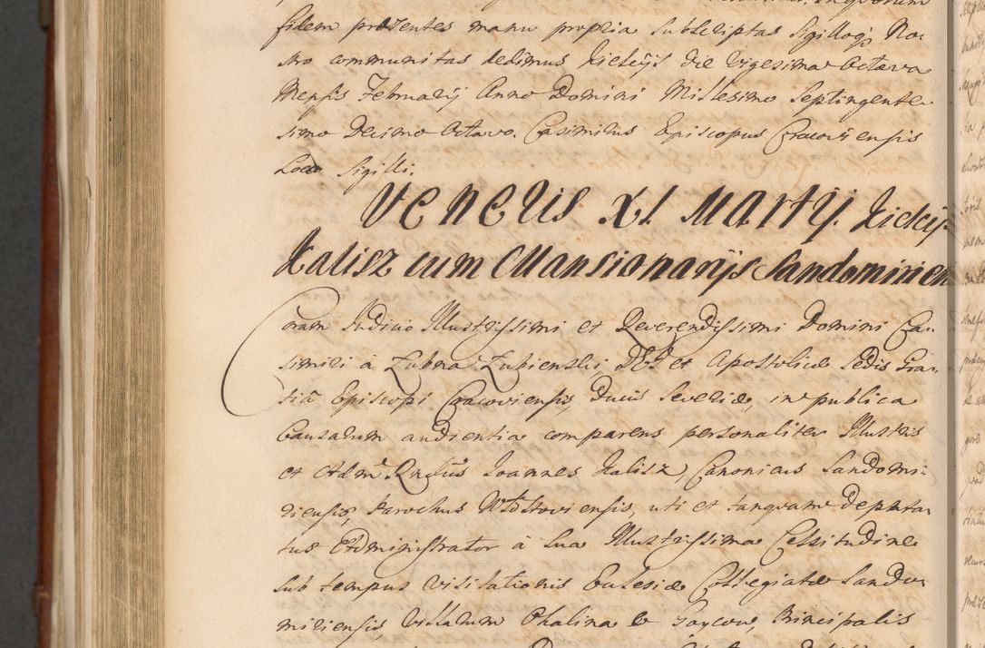 Zdjęcie nr 1554 dla obiektu archiwalnego: Acta actorum episcopalium R. D. Casimiri a Łubna Łubiński, episcopi Cracoviensis, ducis Severiae ab anno 1714 ad annum 1719 conscripta. Volumen II