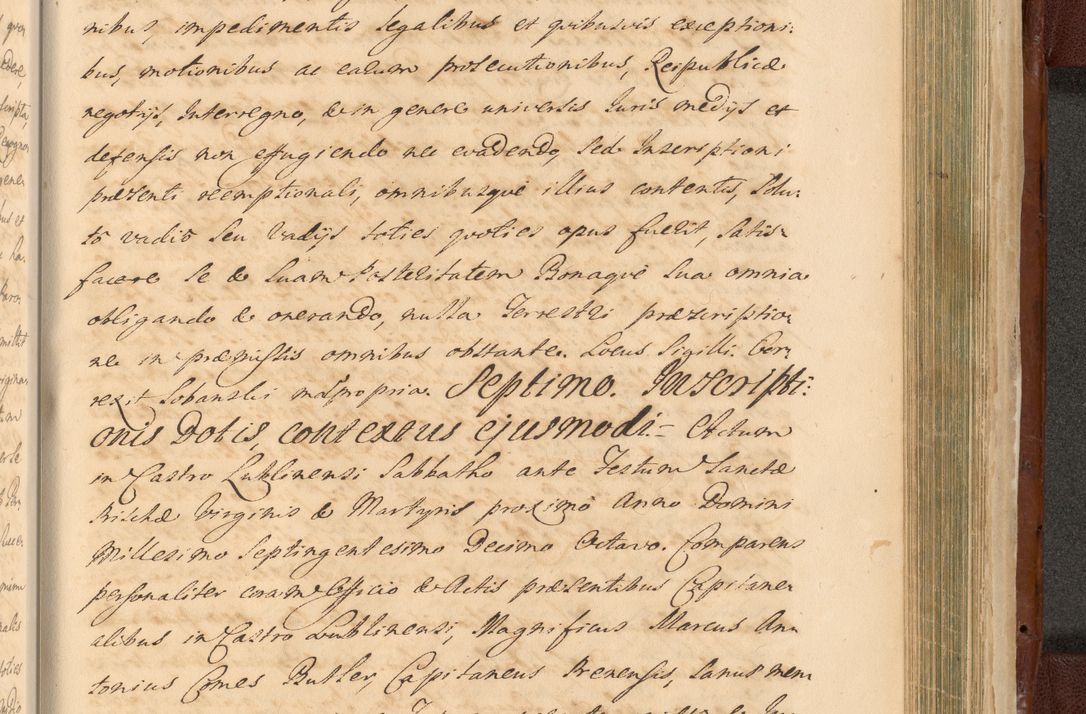 Zdjęcie nr 1539 dla obiektu archiwalnego: Acta actorum episcopalium R. D. Casimiri a Łubna Łubiński, episcopi Cracoviensis, ducis Severiae ab anno 1714 ad annum 1719 conscripta. Volumen II