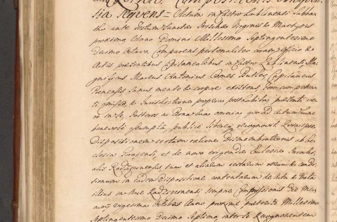 Zdjęcie nr 1520 dla obiektu archiwalnego: Acta actorum episcopalium R. D. Casimiri a Łubna Łubiński, episcopi Cracoviensis, ducis Severiae ab anno 1714 ad annum 1719 conscripta. Volumen II