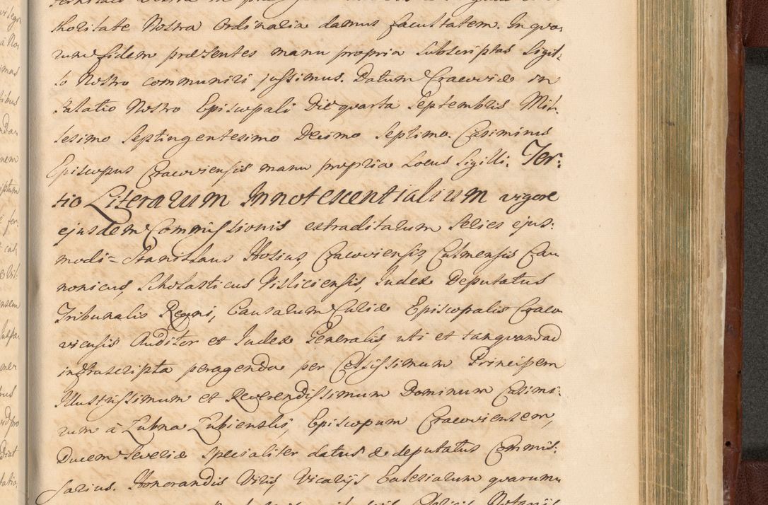Zdjęcie nr 1515 dla obiektu archiwalnego: Acta actorum episcopalium R. D. Casimiri a Łubna Łubiński, episcopi Cracoviensis, ducis Severiae ab anno 1714 ad annum 1719 conscripta. Volumen II