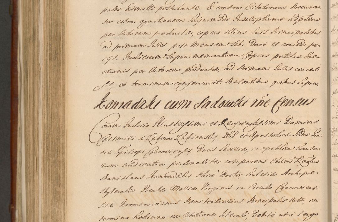Zdjęcie nr 1428 dla obiektu archiwalnego: Acta actorum episcopalium R. D. Casimiri a Łubna Łubiński, episcopi Cracoviensis, ducis Severiae ab anno 1714 ad annum 1719 conscripta. Volumen II