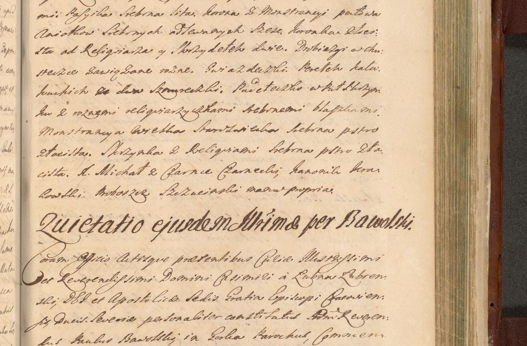 Zdjęcie nr 1423 dla obiektu archiwalnego: Acta actorum episcopalium R. D. Casimiri a Łubna Łubiński, episcopi Cracoviensis, ducis Severiae ab anno 1714 ad annum 1719 conscripta. Volumen II