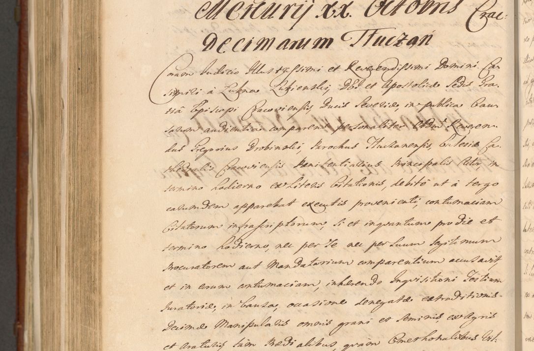 Zdjęcie nr 1416 dla obiektu archiwalnego: Acta actorum episcopalium R. D. Casimiri a Łubna Łubiński, episcopi Cracoviensis, ducis Severiae ab anno 1714 ad annum 1719 conscripta. Volumen II