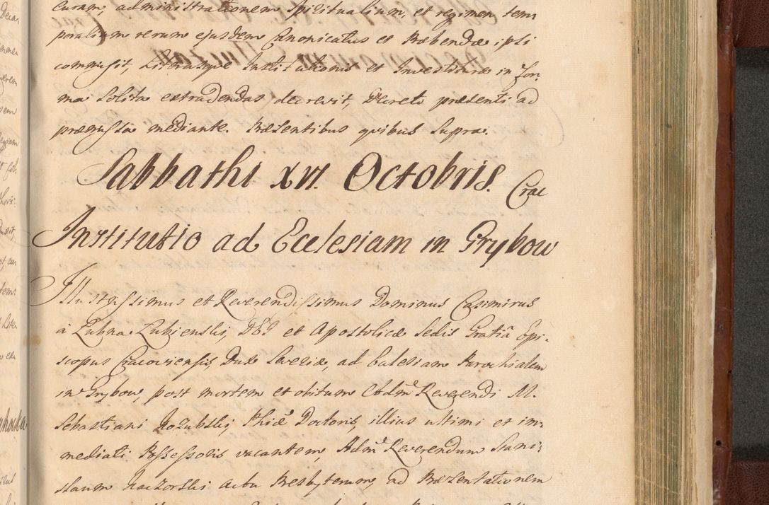 Zdjęcie nr 1415 dla obiektu archiwalnego: Acta actorum episcopalium R. D. Casimiri a Łubna Łubiński, episcopi Cracoviensis, ducis Severiae ab anno 1714 ad annum 1719 conscripta. Volumen II