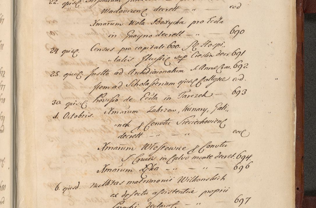 Zdjęcie nr 1913 dla obiektu archiwalnego: Acta actorum episcopalium R. D. Casimiri a Łubna Łubiński, episcopi Cracoviensis, ducis Severiae ab anno 1714 ad annum 1719 conscripta. Volumen II