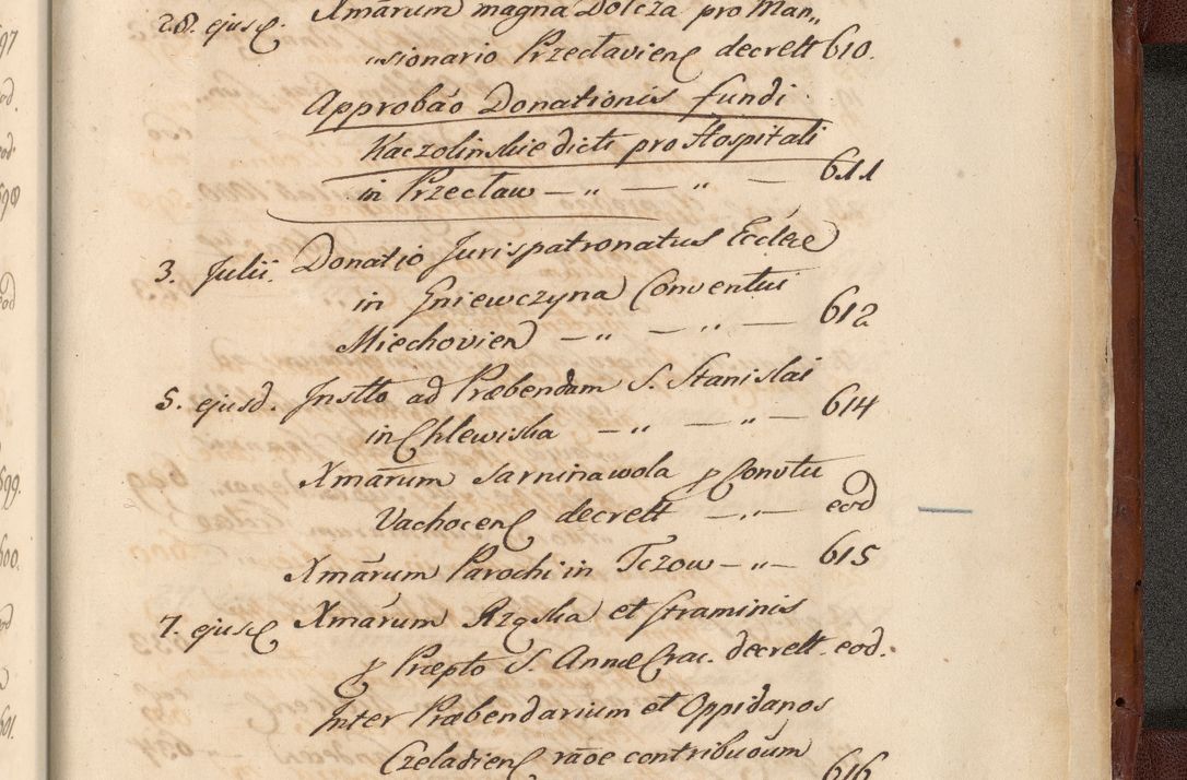 Zdjęcie nr 1909 dla obiektu archiwalnego: Acta actorum episcopalium R. D. Casimiri a Łubna Łubiński, episcopi Cracoviensis, ducis Severiae ab anno 1714 ad annum 1719 conscripta. Volumen II