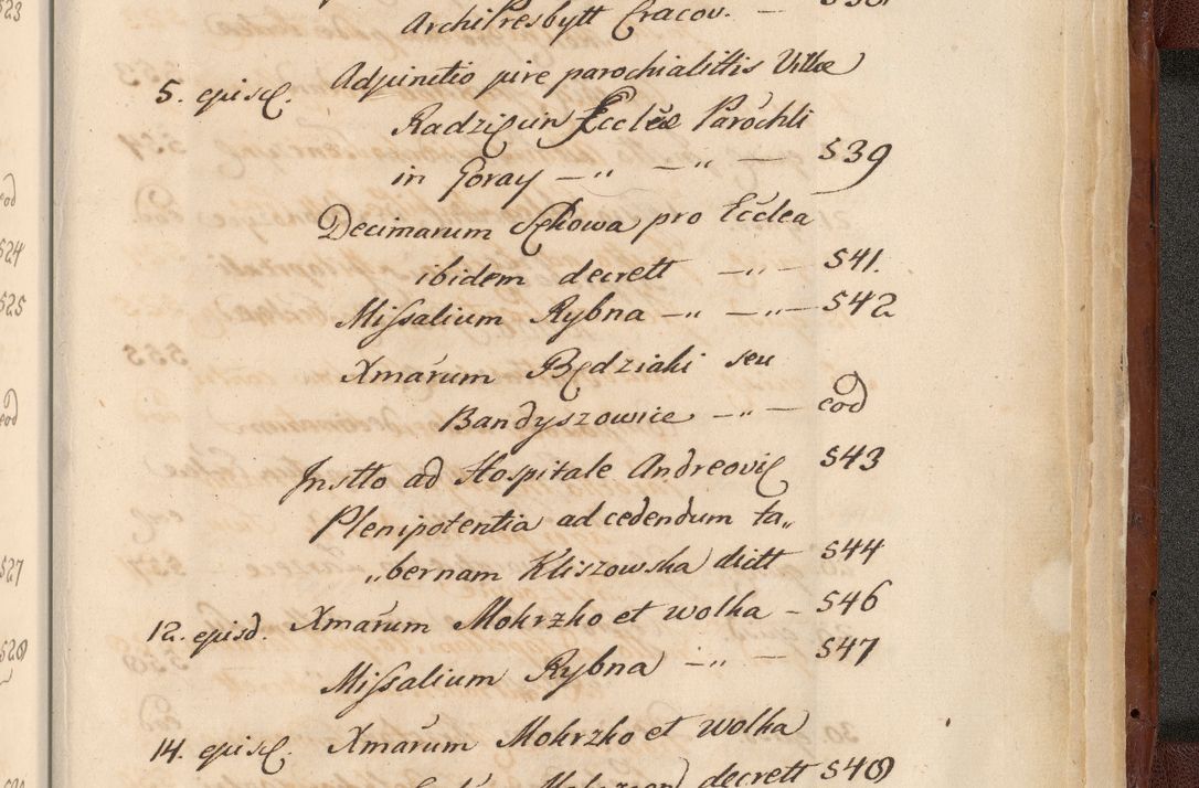 Zdjęcie nr 1903 dla obiektu archiwalnego: Acta actorum episcopalium R. D. Casimiri a Łubna Łubiński, episcopi Cracoviensis, ducis Severiae ab anno 1714 ad annum 1719 conscripta. Volumen II