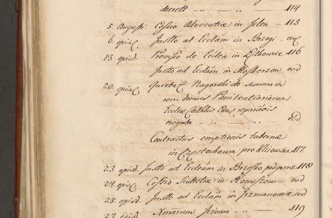 Zdjęcie nr 1878 dla obiektu archiwalnego: Acta actorum episcopalium R. D. Casimiri a Łubna Łubiński, episcopi Cracoviensis, ducis Severiae ab anno 1714 ad annum 1719 conscripta. Volumen II