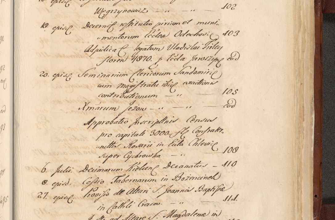 Zdjęcie nr 1877 dla obiektu archiwalnego: Acta actorum episcopalium R. D. Casimiri a Łubna Łubiński, episcopi Cracoviensis, ducis Severiae ab anno 1714 ad annum 1719 conscripta. Volumen II