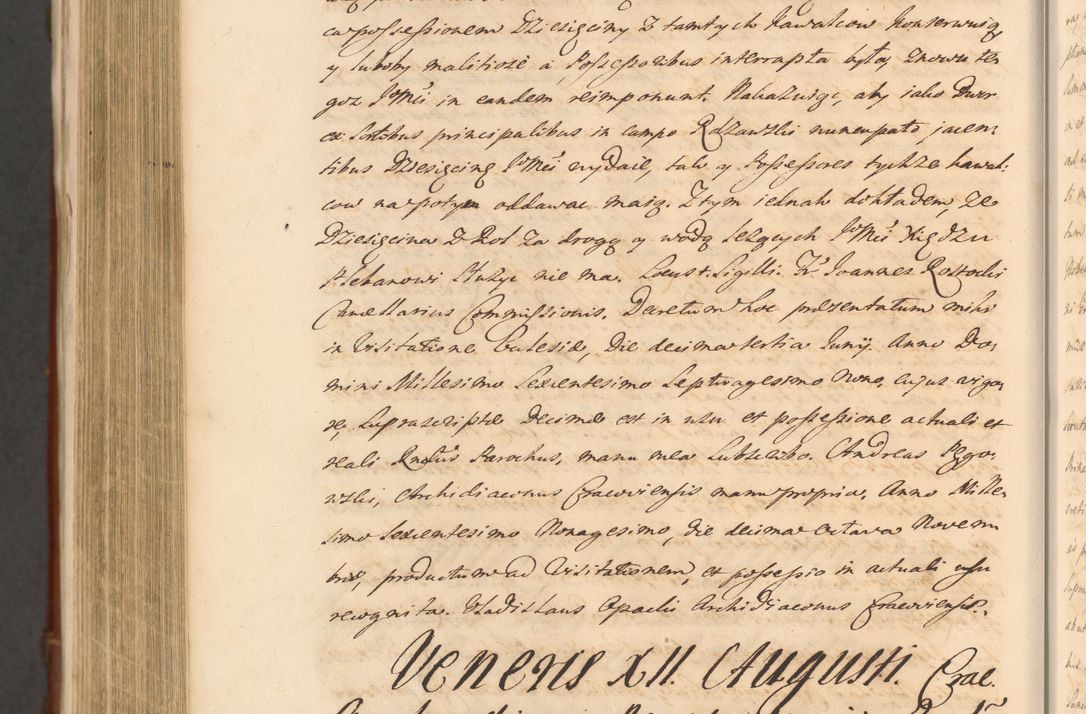 Zdjęcie nr 1760 dla obiektu archiwalnego: Acta actorum episcopalium R. D. Casimiri a Łubna Łubiński, episcopi Cracoviensis, ducis Severiae ab anno 1714 ad annum 1719 conscripta. Volumen II