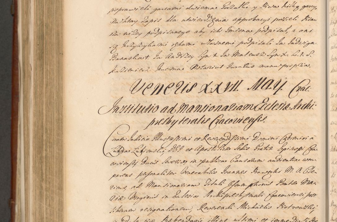Zdjęcie nr 1650 dla obiektu archiwalnego: Acta actorum episcopalium R. D. Casimiri a Łubna Łubiński, episcopi Cracoviensis, ducis Severiae ab anno 1714 ad annum 1719 conscripta. Volumen II