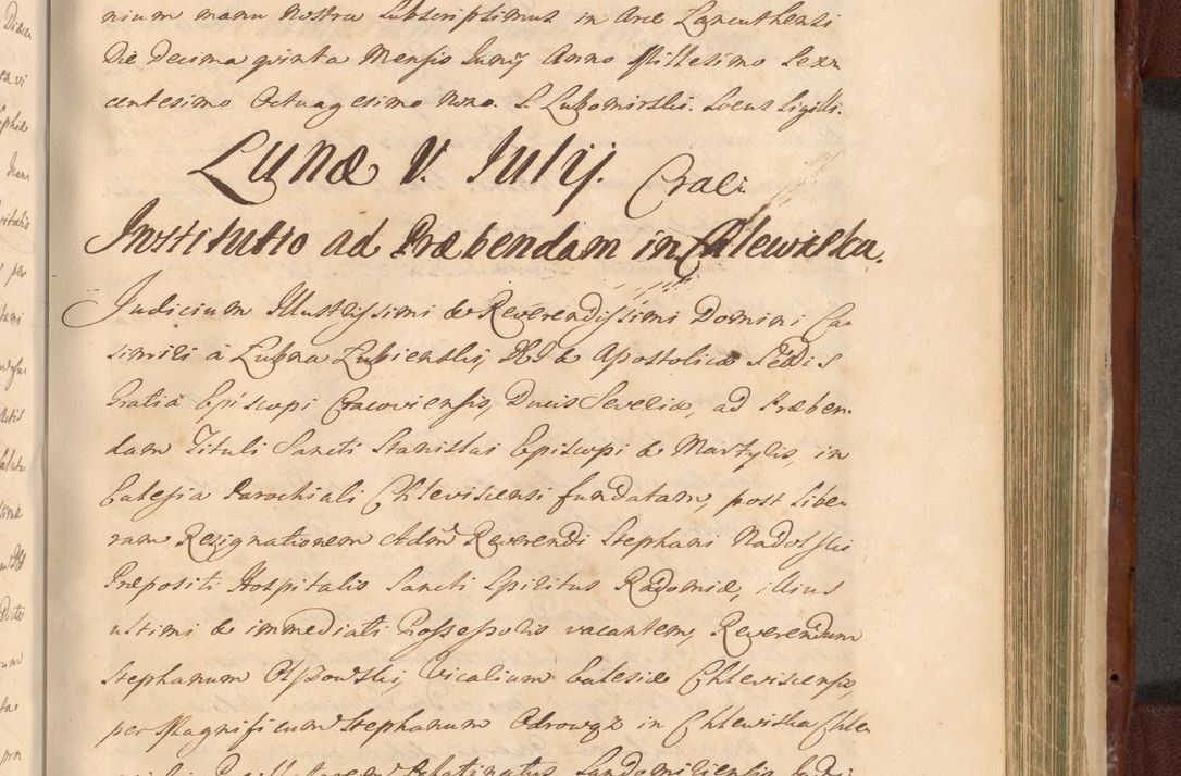 Zdjęcie nr 1224 dla obiektu archiwalnego: Acta actorum episcopalium R. D. Casimiri a Łubna Łubiński, episcopi Cracoviensis, ducis Severiae ab anno 1714 ad annum 1719 conscripta. Volumen II
