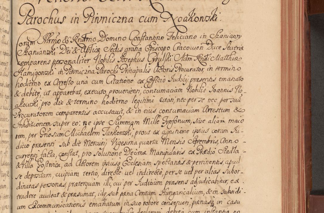 Zdjęcie nr 182 dla obiektu archiwalnego: Acta actorum episcopalium R. D. Constantini Feliciani in Szaniawy Szaniawski, episcopi Cracoviensis, ducis Severiae per annos 1720 - 1723 conscripta. Volumen I