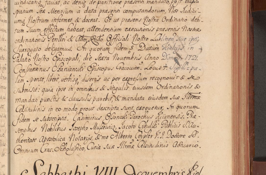 Zdjęcie nr 170 dla obiektu archiwalnego: Acta actorum episcopalium R. D. Constantini Feliciani in Szaniawy Szaniawski, episcopi Cracoviensis, ducis Severiae per annos 1720 - 1723 conscripta. Volumen I
