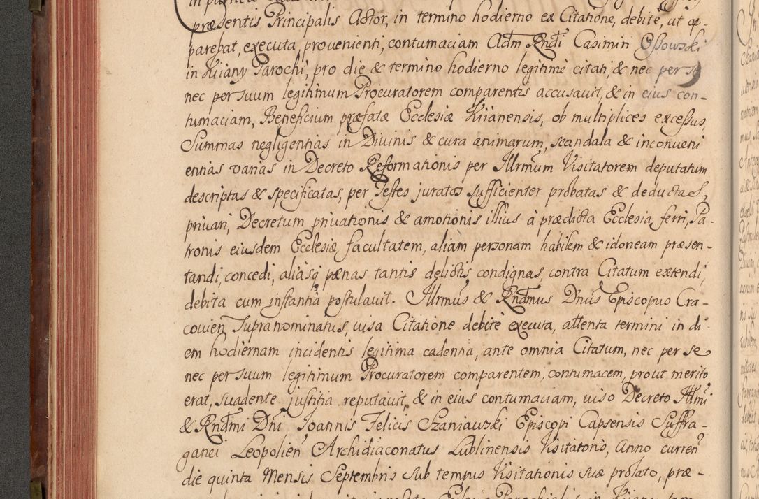 Zdjęcie nr 163 dla obiektu archiwalnego: Acta actorum episcopalium R. D. Constantini Feliciani in Szaniawy Szaniawski, episcopi Cracoviensis, ducis Severiae per annos 1720 - 1723 conscripta. Volumen I