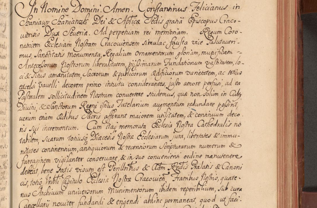 Zdjęcie nr 164 dla obiektu archiwalnego: Acta actorum episcopalium R. D. Constantini Feliciani in Szaniawy Szaniawski, episcopi Cracoviensis, ducis Severiae per annos 1720 - 1723 conscripta. Volumen I
