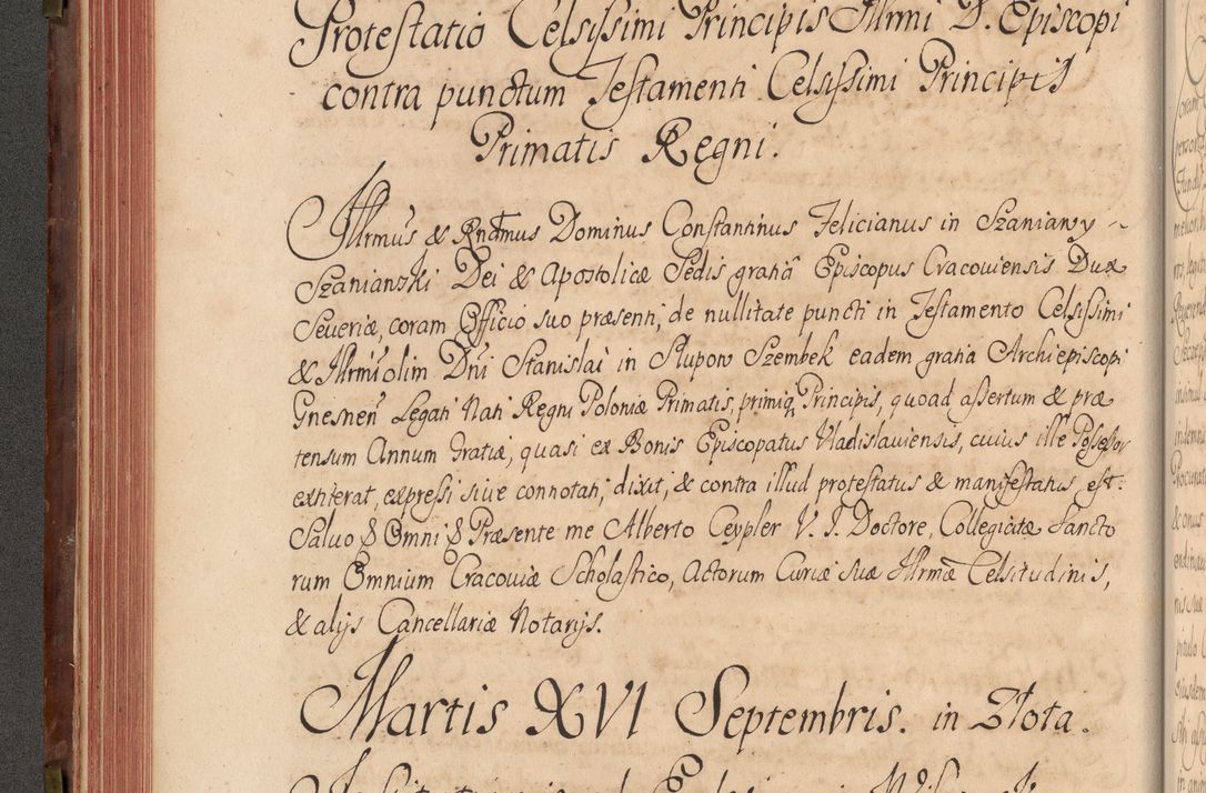 Zdjęcie nr 141 dla obiektu archiwalnego: Acta actorum episcopalium R. D. Constantini Feliciani in Szaniawy Szaniawski, episcopi Cracoviensis, ducis Severiae per annos 1720 - 1723 conscripta. Volumen I