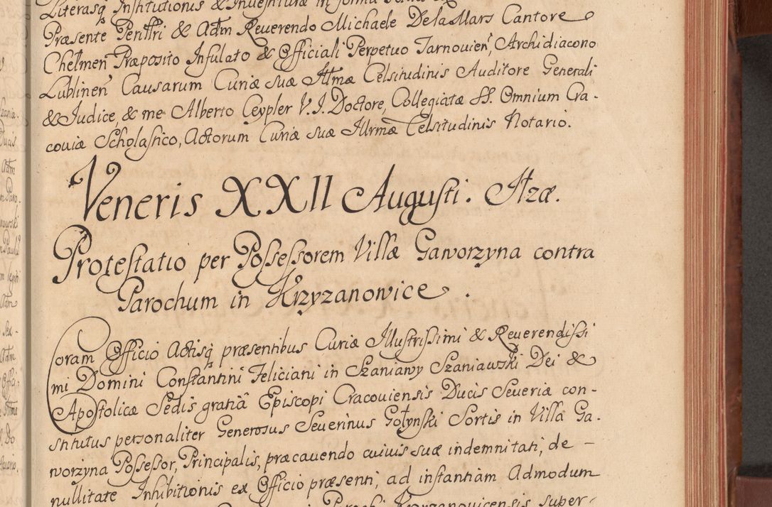 Zdjęcie nr 138 dla obiektu archiwalnego: Acta actorum episcopalium R. D. Constantini Feliciani in Szaniawy Szaniawski, episcopi Cracoviensis, ducis Severiae per annos 1720 - 1723 conscripta. Volumen I