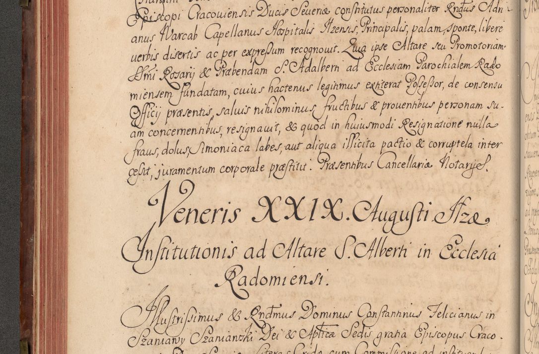 Zdjęcie nr 139 dla obiektu archiwalnego: Acta actorum episcopalium R. D. Constantini Feliciani in Szaniawy Szaniawski, episcopi Cracoviensis, ducis Severiae per annos 1720 - 1723 conscripta. Volumen I