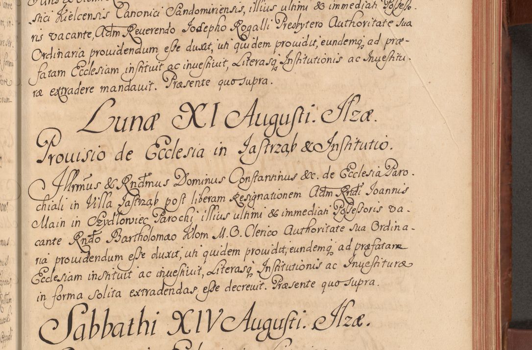 Zdjęcie nr 136 dla obiektu archiwalnego: Acta actorum episcopalium R. D. Constantini Feliciani in Szaniawy Szaniawski, episcopi Cracoviensis, ducis Severiae per annos 1720 - 1723 conscripta. Volumen I