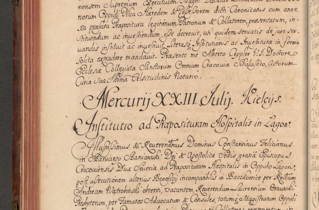 Zdjęcie nr 135 dla obiektu archiwalnego: Acta actorum episcopalium R. D. Constantini Feliciani in Szaniawy Szaniawski, episcopi Cracoviensis, ducis Severiae per annos 1720 - 1723 conscripta. Volumen I