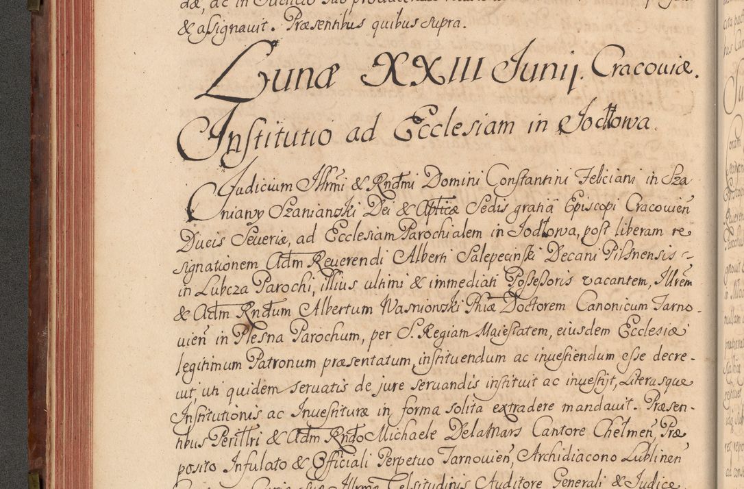 Zdjęcie nr 133 dla obiektu archiwalnego: Acta actorum episcopalium R. D. Constantini Feliciani in Szaniawy Szaniawski, episcopi Cracoviensis, ducis Severiae per annos 1720 - 1723 conscripta. Volumen I