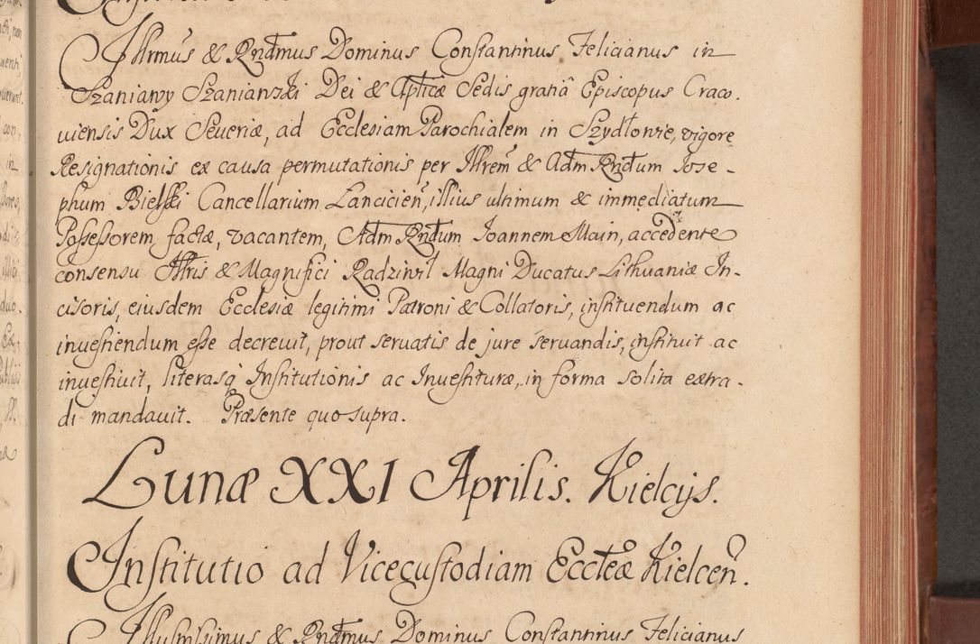 Zdjęcie nr 100 dla obiektu archiwalnego: Acta actorum episcopalium R. D. Constantini Feliciani in Szaniawy Szaniawski, episcopi Cracoviensis, ducis Severiae per annos 1720 - 1723 conscripta. Volumen I