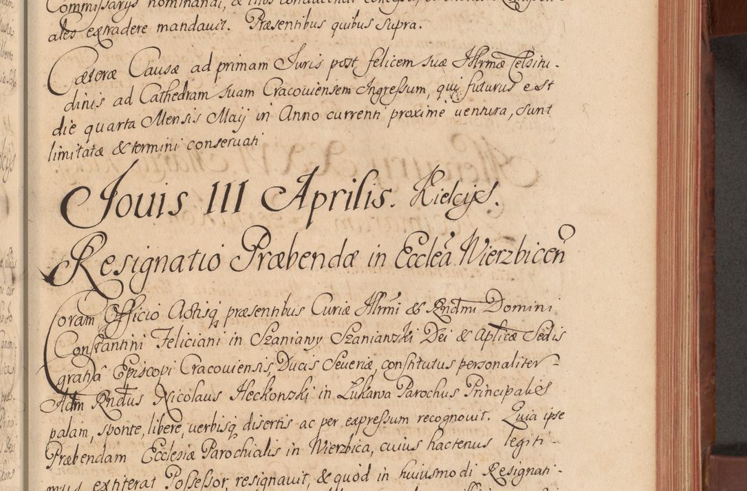 Zdjęcie nr 96 dla obiektu archiwalnego: Acta actorum episcopalium R. D. Constantini Feliciani in Szaniawy Szaniawski, episcopi Cracoviensis, ducis Severiae per annos 1720 - 1723 conscripta. Volumen I