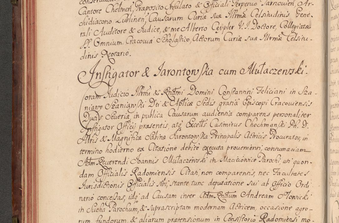 Zdjęcie nr 75 dla obiektu archiwalnego: Acta actorum episcopalium R. D. Constantini Feliciani in Szaniawy Szaniawski, episcopi Cracoviensis, ducis Severiae per annos 1720 - 1723 conscripta. Volumen I