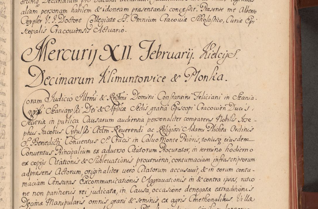 Zdjęcie nr 58 dla obiektu archiwalnego: Acta actorum episcopalium R. D. Constantini Feliciani in Szaniawy Szaniawski, episcopi Cracoviensis, ducis Severiae per annos 1720 - 1723 conscripta. Volumen I