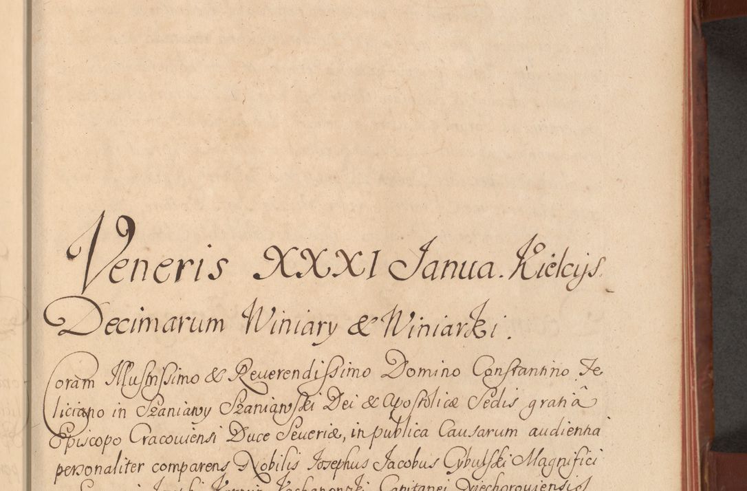 Zdjęcie nr 50 dla obiektu archiwalnego: Acta actorum episcopalium R. D. Constantini Feliciani in Szaniawy Szaniawski, episcopi Cracoviensis, ducis Severiae per annos 1720 - 1723 conscripta. Volumen I