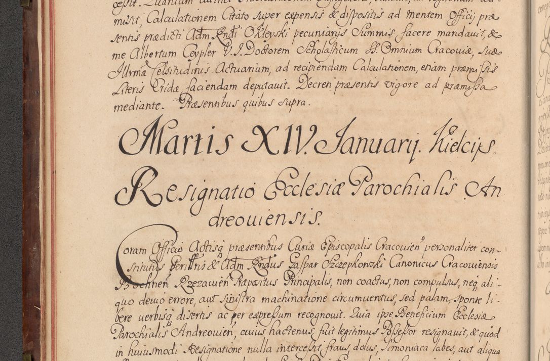Zdjęcie nr 39 dla obiektu archiwalnego: Acta actorum episcopalium R. D. Constantini Feliciani in Szaniawy Szaniawski, episcopi Cracoviensis, ducis Severiae per annos 1720 - 1723 conscripta. Volumen I