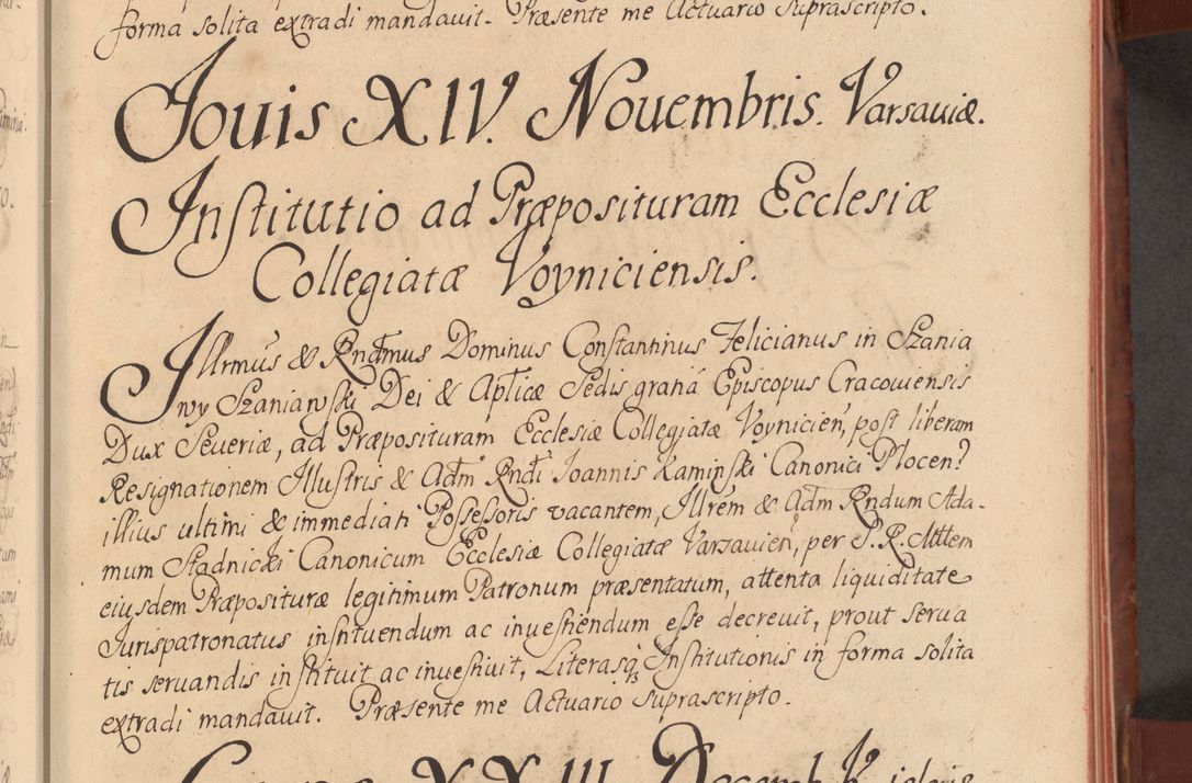 Zdjęcie nr 32 dla obiektu archiwalnego: Acta actorum episcopalium R. D. Constantini Feliciani in Szaniawy Szaniawski, episcopi Cracoviensis, ducis Severiae per annos 1720 - 1723 conscripta. Volumen I