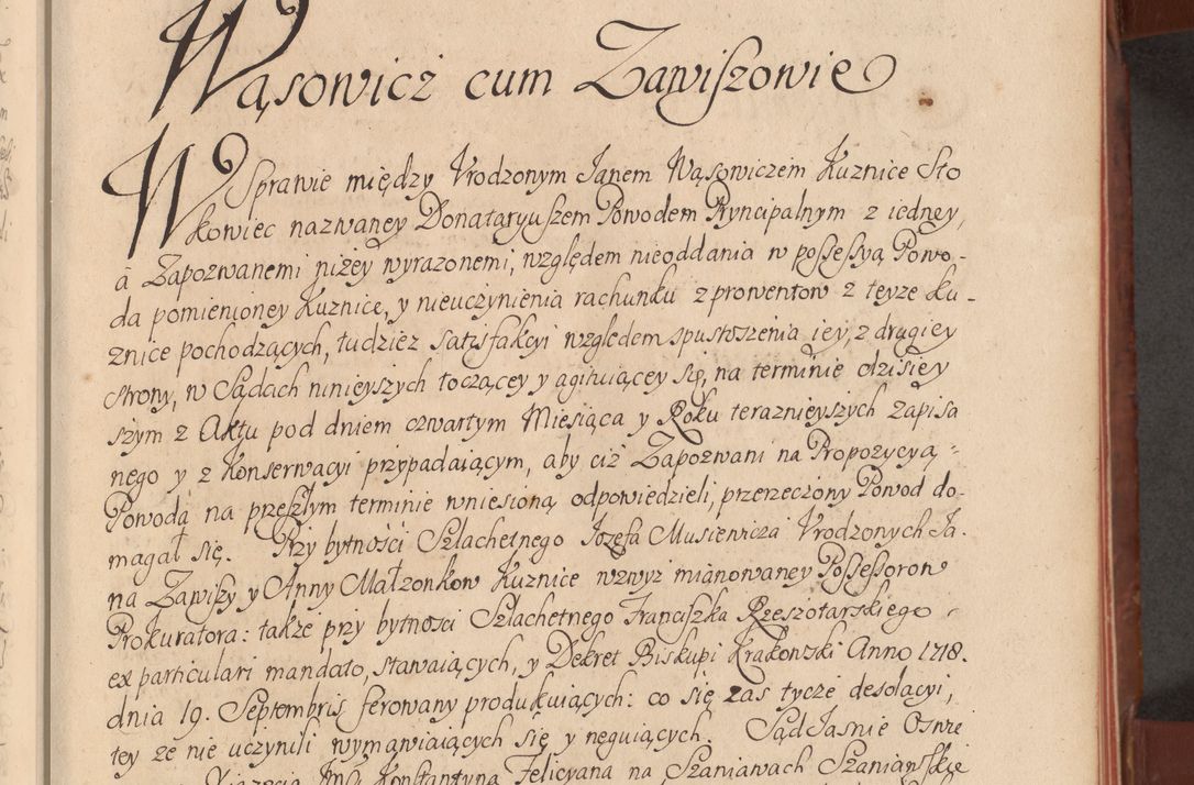 Zdjęcie nr 28 dla obiektu archiwalnego: Acta actorum episcopalium R. D. Constantini Feliciani in Szaniawy Szaniawski, episcopi Cracoviensis, ducis Severiae per annos 1720 - 1723 conscripta. Volumen I
