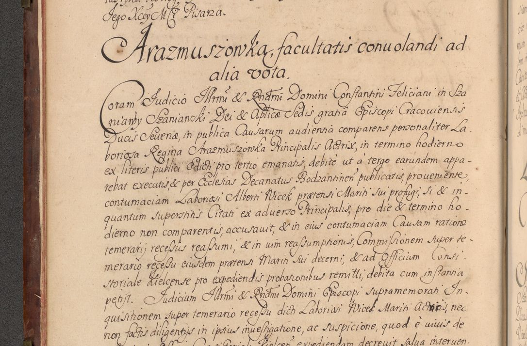 Zdjęcie nr 29 dla obiektu archiwalnego: Acta actorum episcopalium R. D. Constantini Feliciani in Szaniawy Szaniawski, episcopi Cracoviensis, ducis Severiae per annos 1720 - 1723 conscripta. Volumen I
