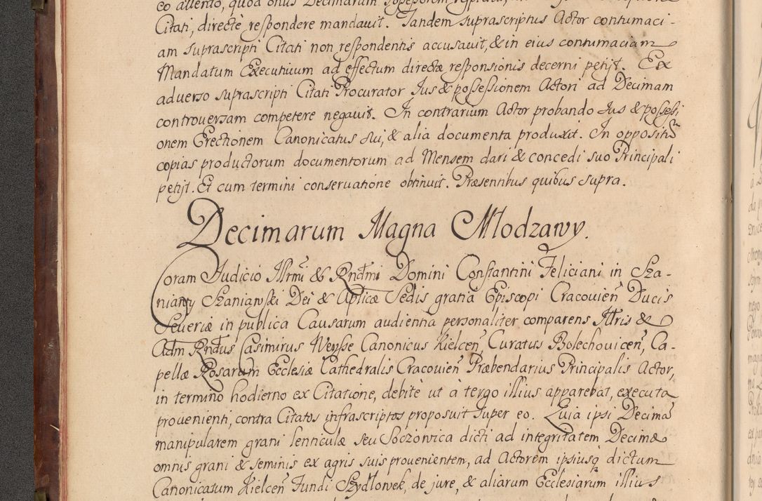 Zdjęcie nr 27 dla obiektu archiwalnego: Acta actorum episcopalium R. D. Constantini Feliciani in Szaniawy Szaniawski, episcopi Cracoviensis, ducis Severiae per annos 1720 - 1723 conscripta. Volumen I